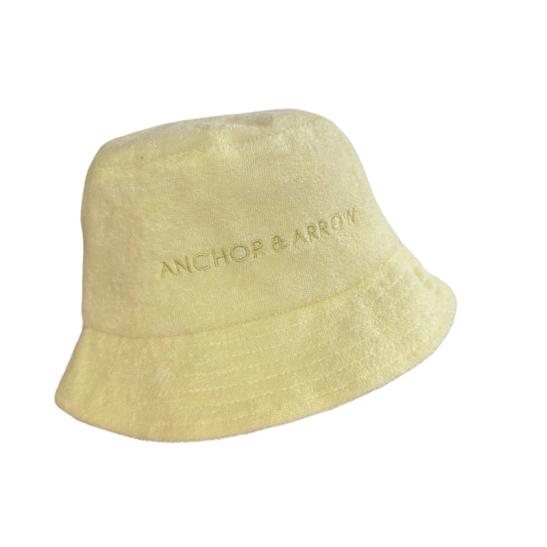 Anchor & Arrow - Terry Towelling Bucket Hat | Lemon