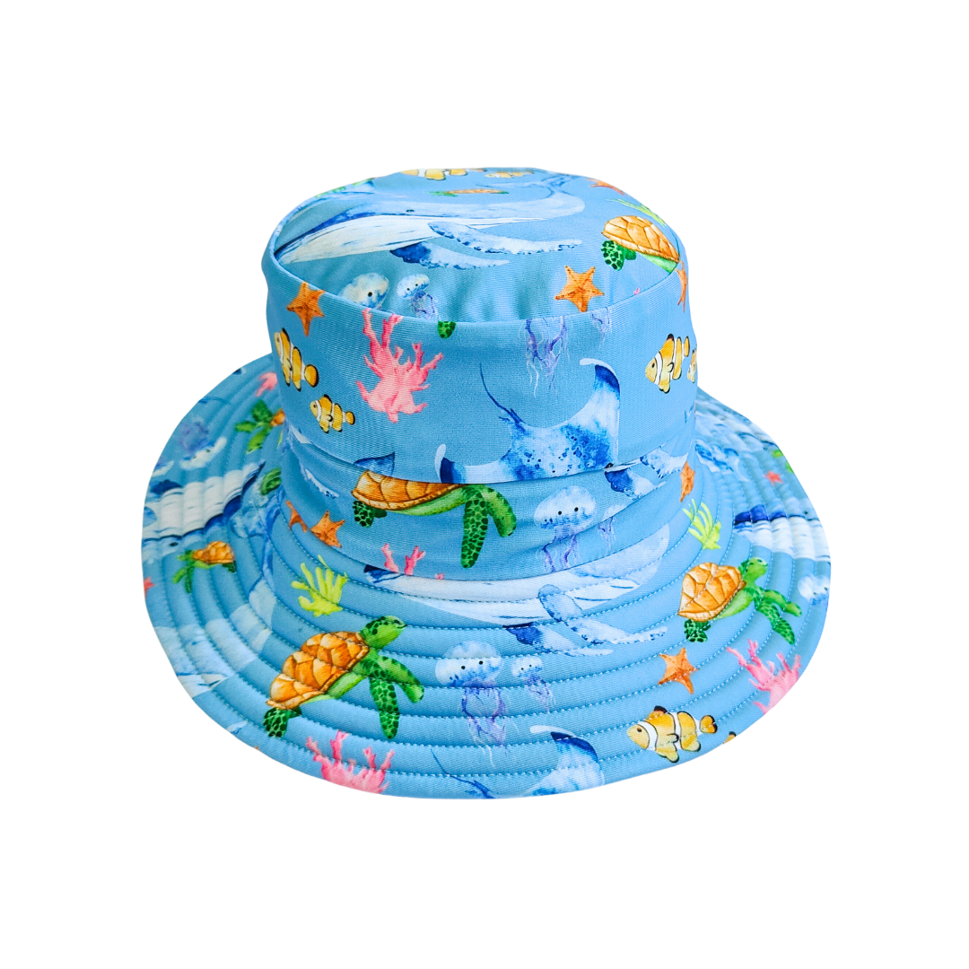 Little E & Co - Reversible Swim Hat | Ocean