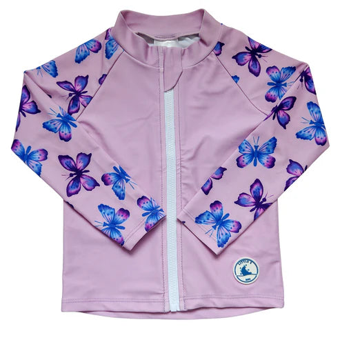 Little E & Co - Long Sleeve Rashie | Butterflies