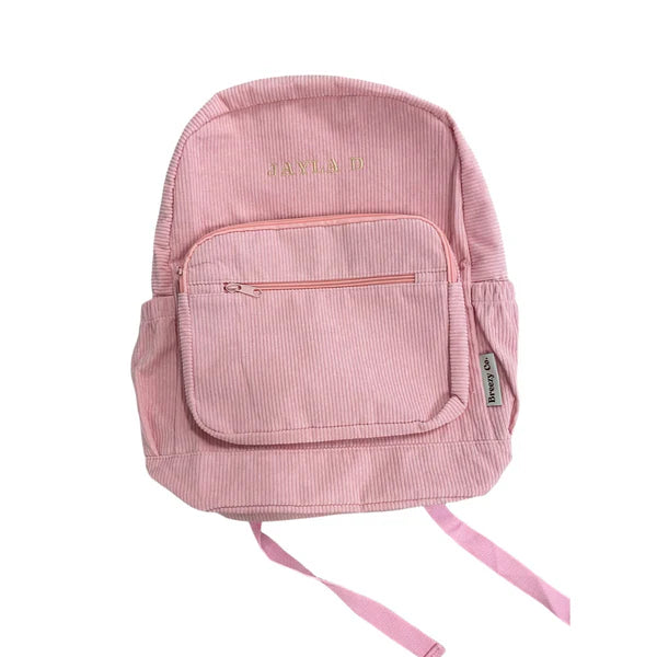 Breezy Co. - Corduroy Backpack Personalised - Pink