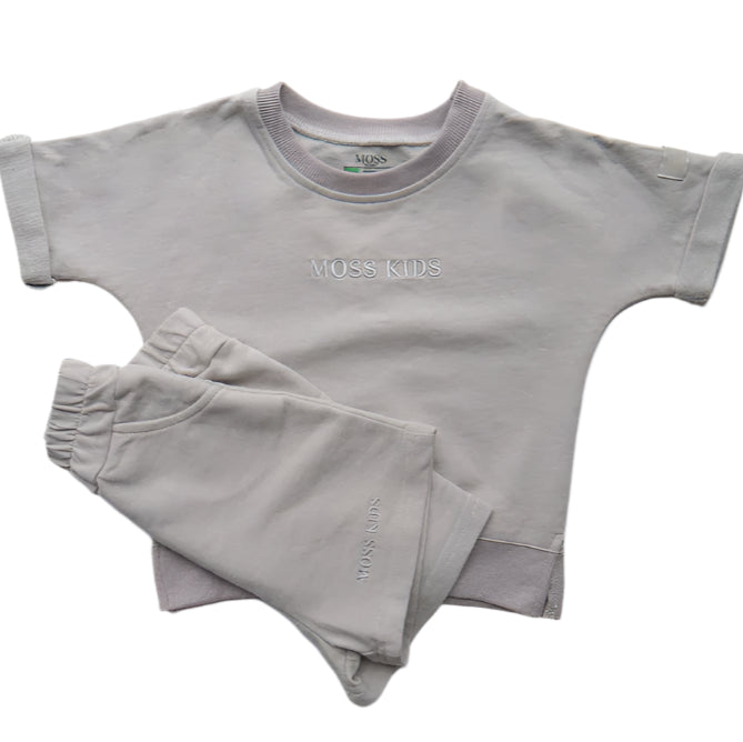 Moss Kids - All Day Tee & Short Set | Moss Grey