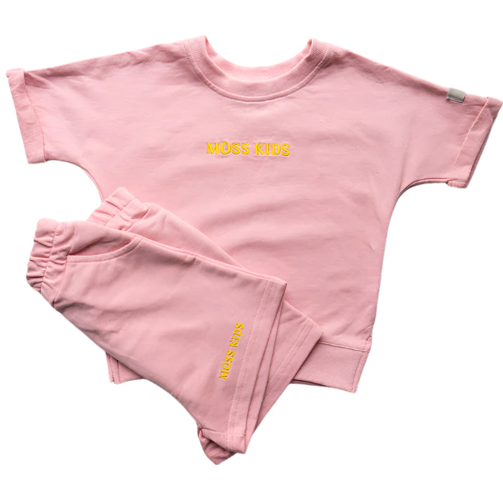 Moss Kids - All Day Tee & Short Set | Flamingo