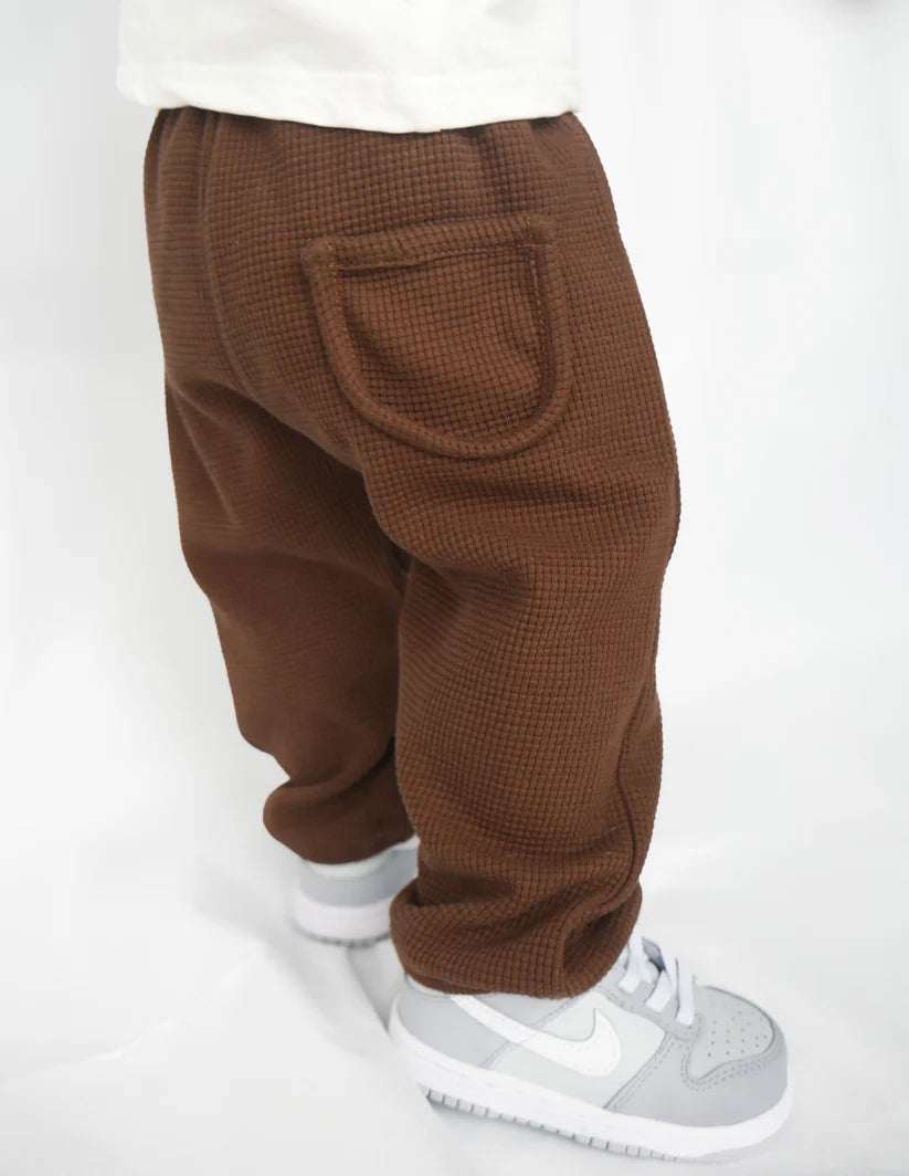 Moss Kids - Island Check Pants | Brown