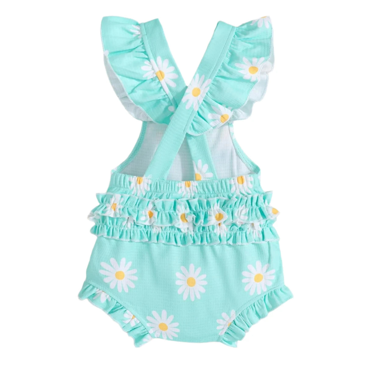 Tilly Ruffle Romper | Turquoise