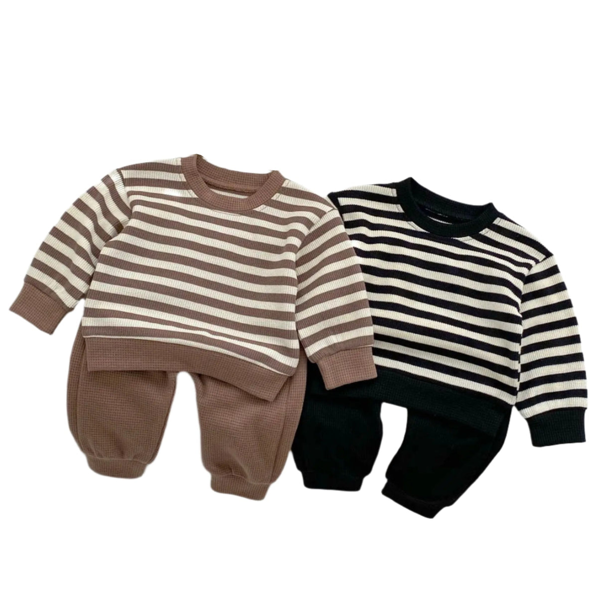 Waffled Stripe Set | 2 Colours