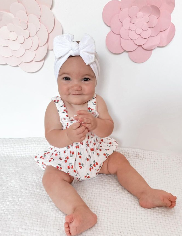 Scrunch Romper & Matching Headband | 3 Colours