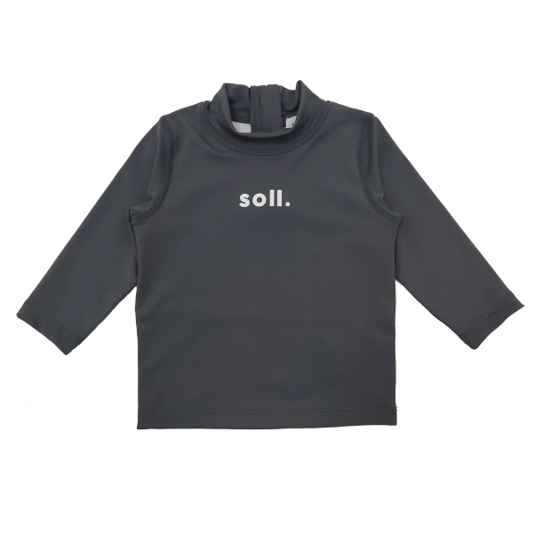 Soll. The Label - Long Sleeve Swim Vest | Charcoal