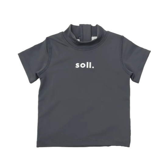 Soll. The Label - Short Sleeve Swim Vest | Charcoal