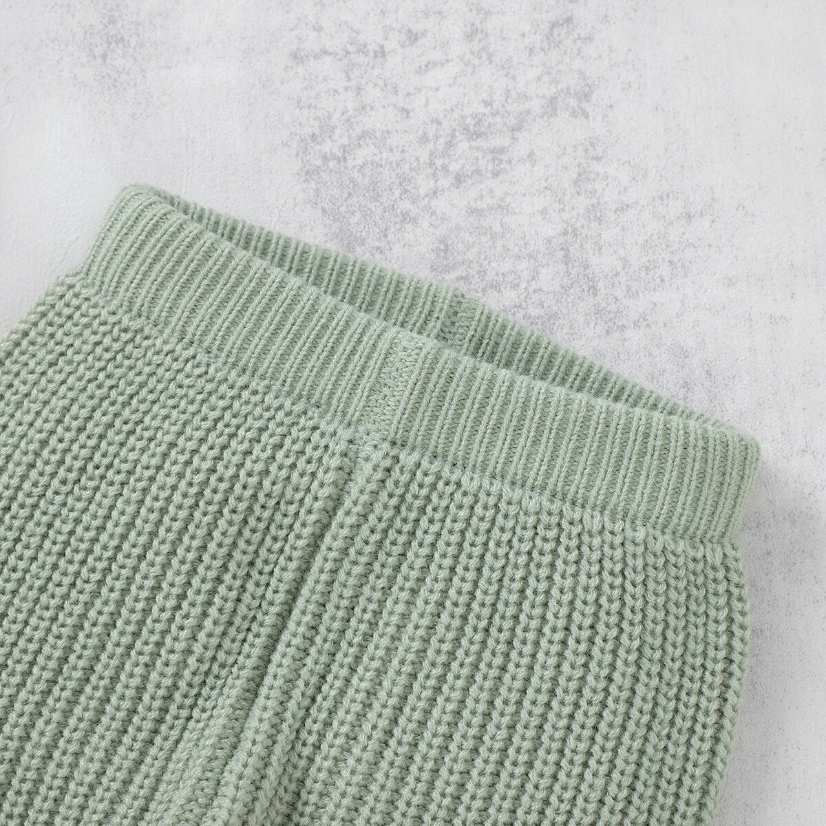 Knitted Pants & Jumper Set | Sage