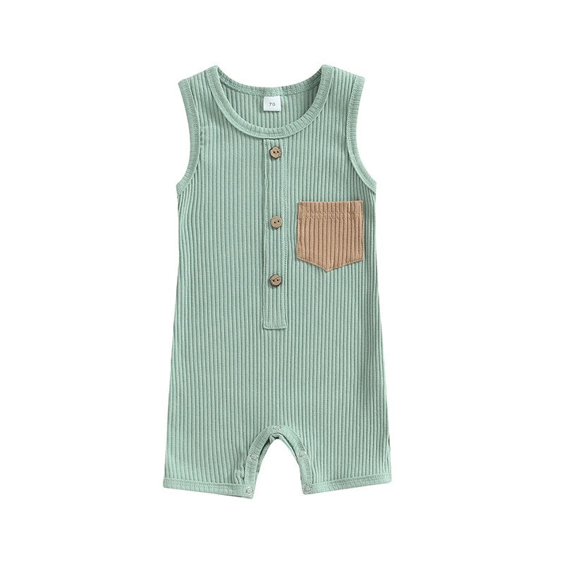 Ribbed Pocket Romper | 3 Colours