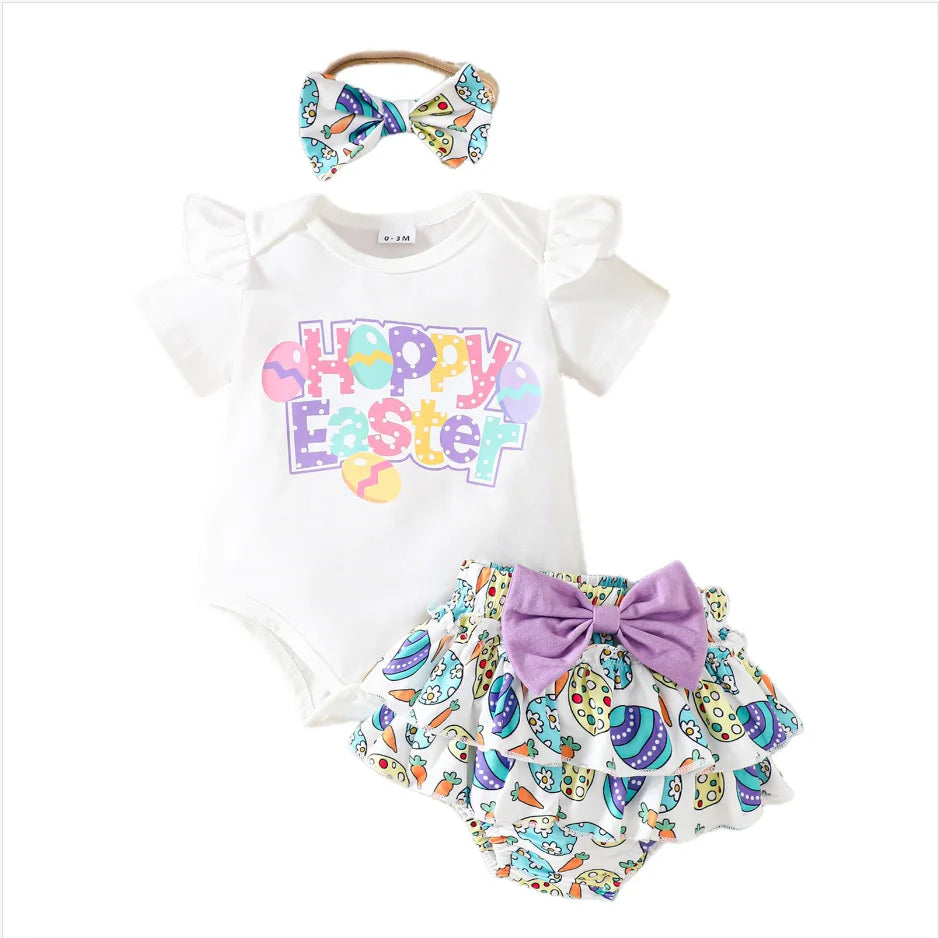 Hoppy Easter Bloomers Set | White