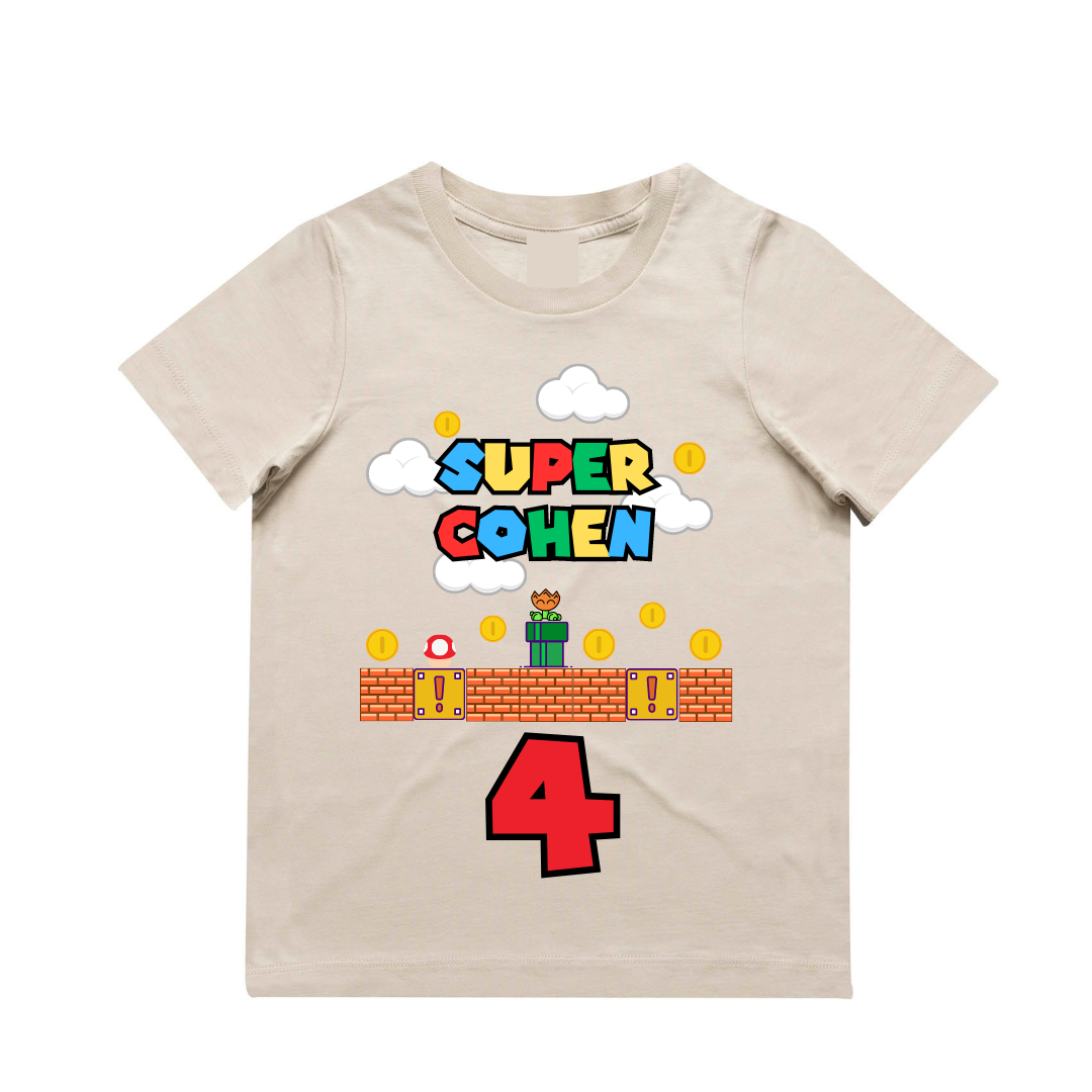 MLW By Design - Personalised SUPER Birthday Tee | Various Ages & Colours