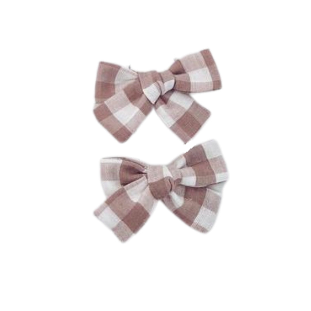 Adorable The Label - Mini Bows | Gingham Rose