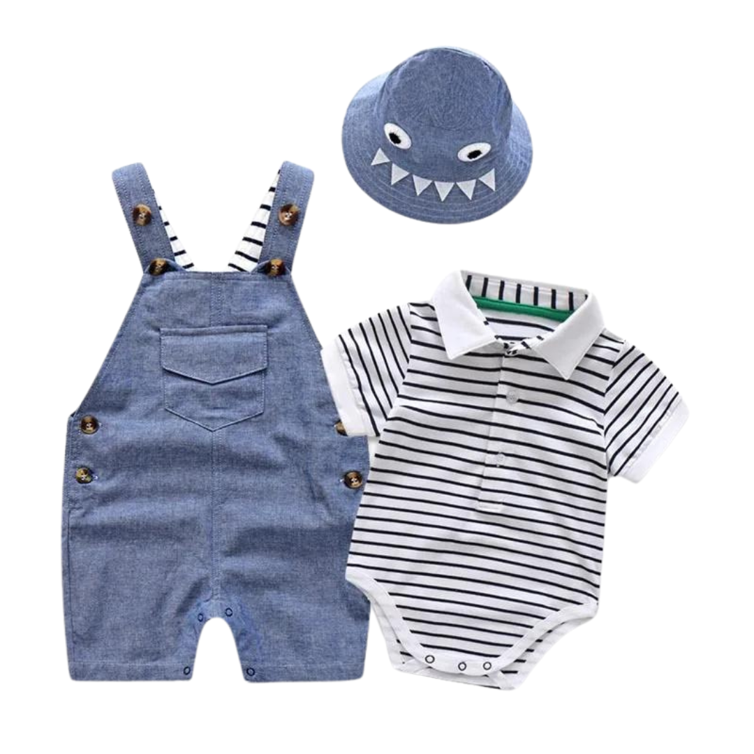 3 Piece Overalls Set