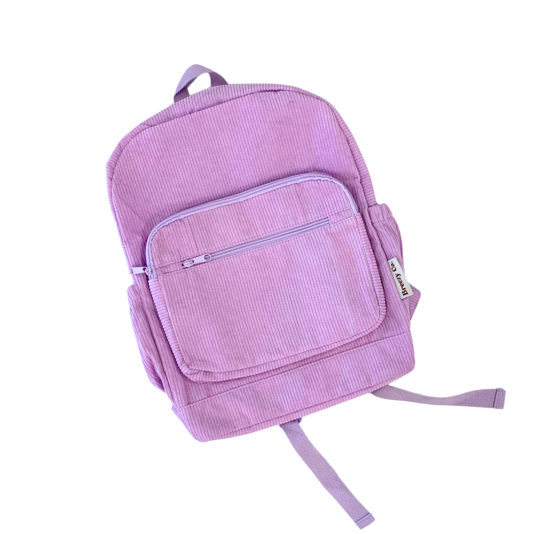 Breezy Co. - Corduroy Backpack Personalised - Lilac