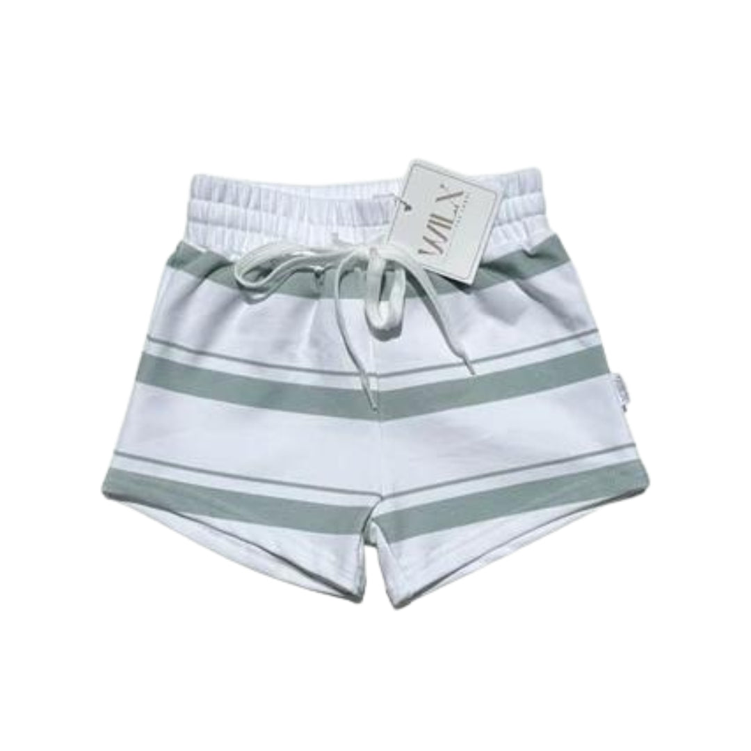 Wilx - Signature Striped Shorts | Sage