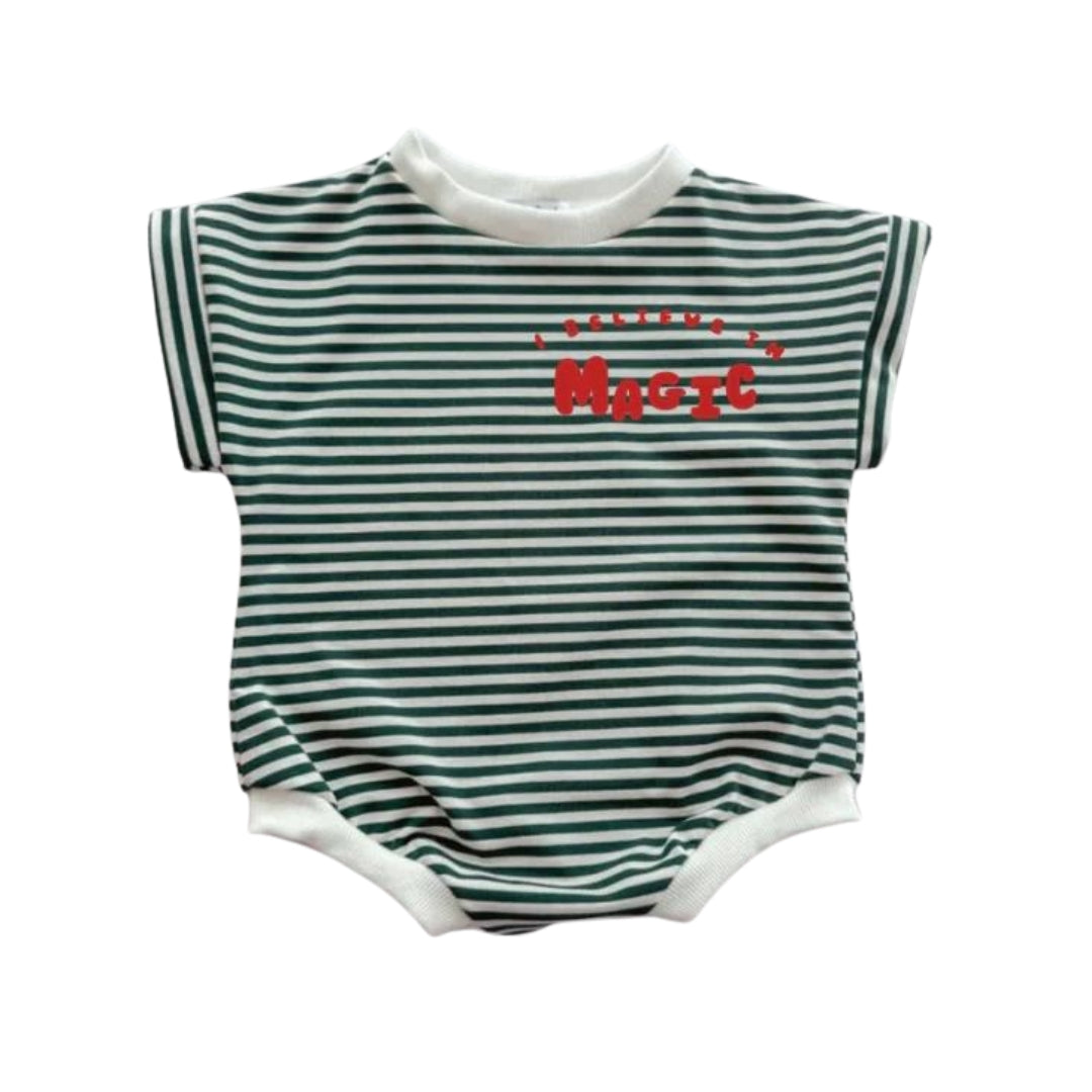 Lipoa Baby - Do You Believe Romper | Red or Green