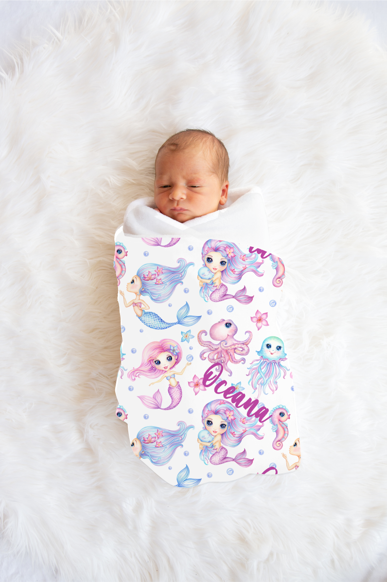 Timber Tinkers - Kids Blanket | Pink Mermaid