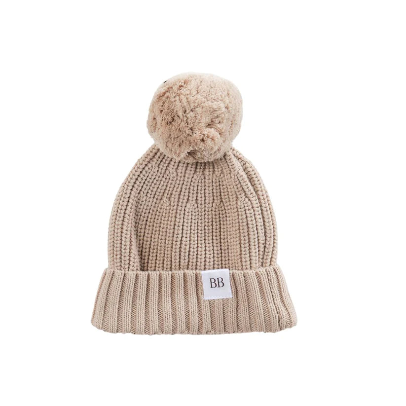 Bare Bebé - Chunky Knit Beanie | Earthy Nude