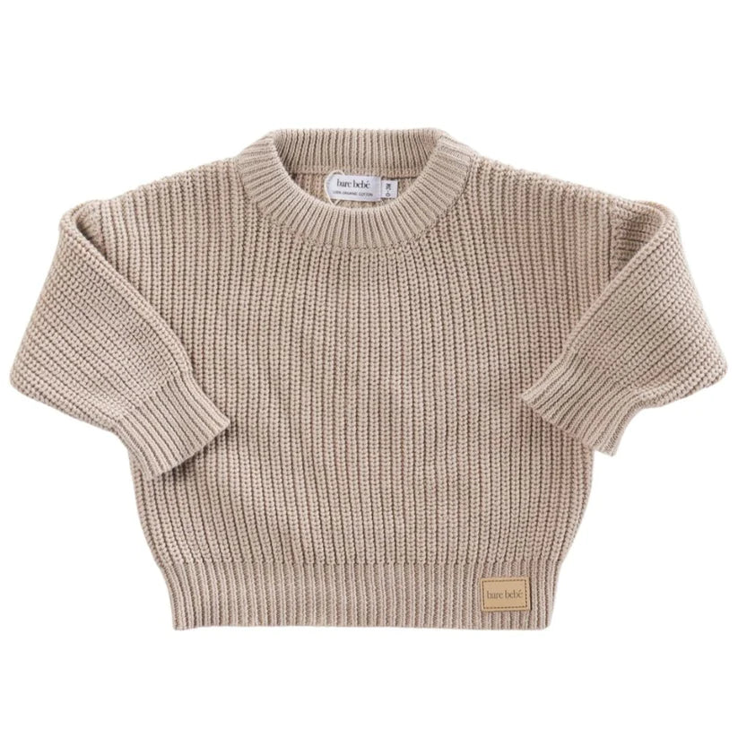 Bare Bebé - Chunky Knit Jumper | Earthy Nude