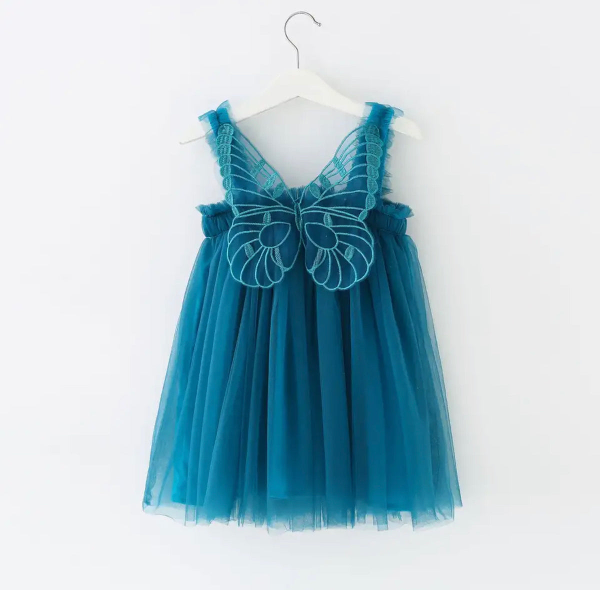 Petticoat Princess - Dark Teal Butterfly Dress (CLEARANCE)