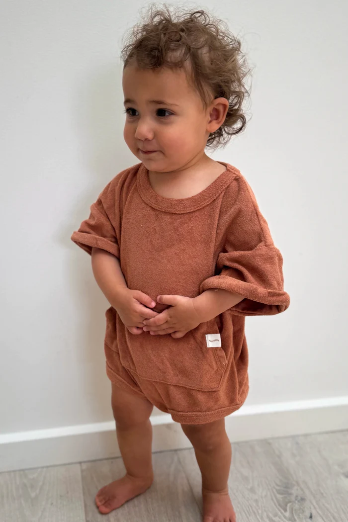 All Fenix - Mini Terry Romper | Fawn