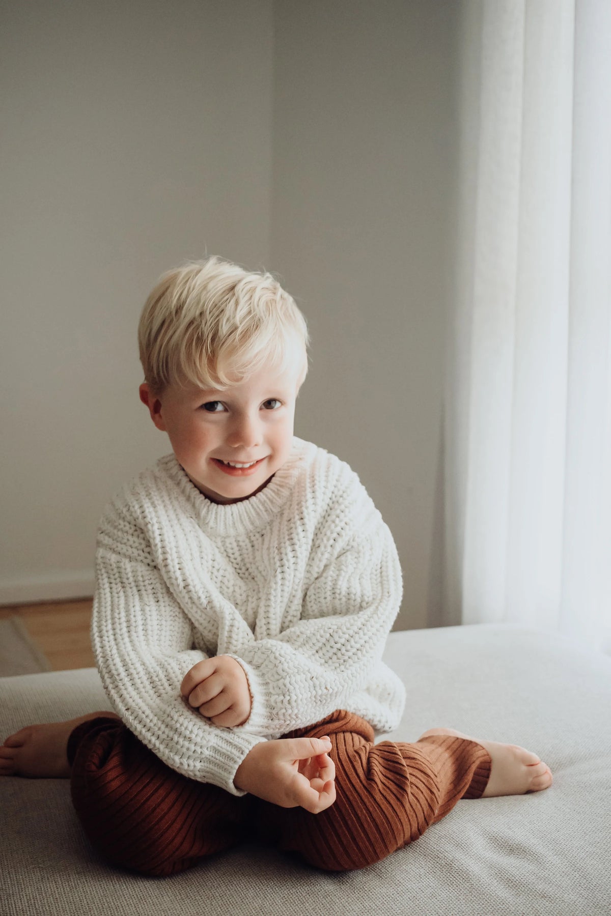 Bowie Blake Ribbed Leggings | Brown