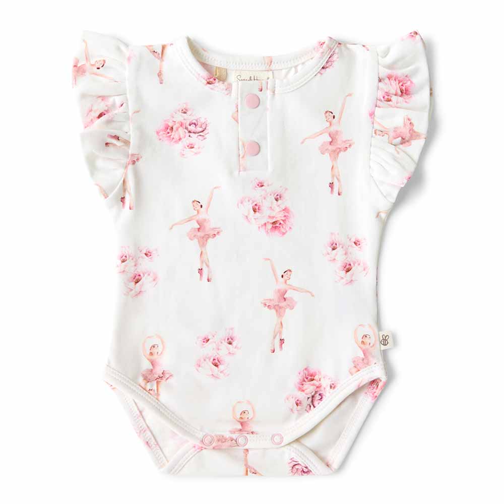 Snuggle Hunny Kids - Short Sleeve Organic Bodysuit | Ballerina