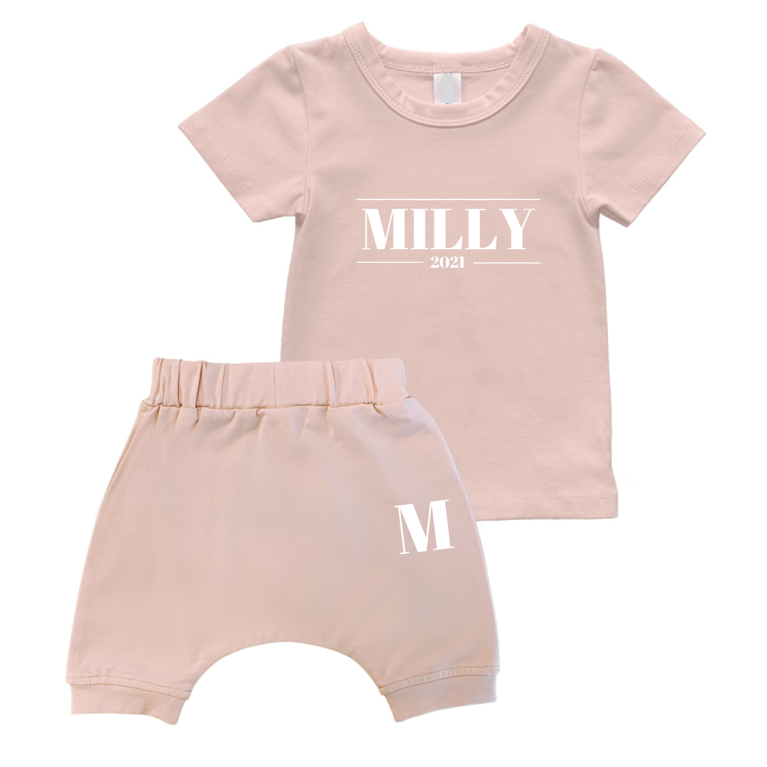 MLW By Design - Personalised Signature Short Set | Blush | Limited Edition