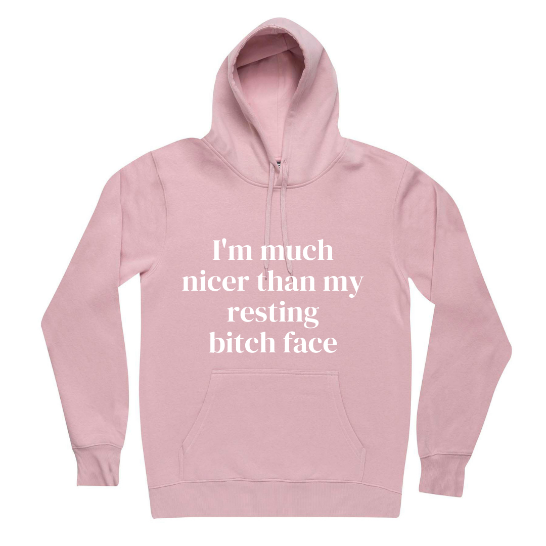 MLW By Design - I'm Nicer Adult Fleece Hoodie | Black or Pink