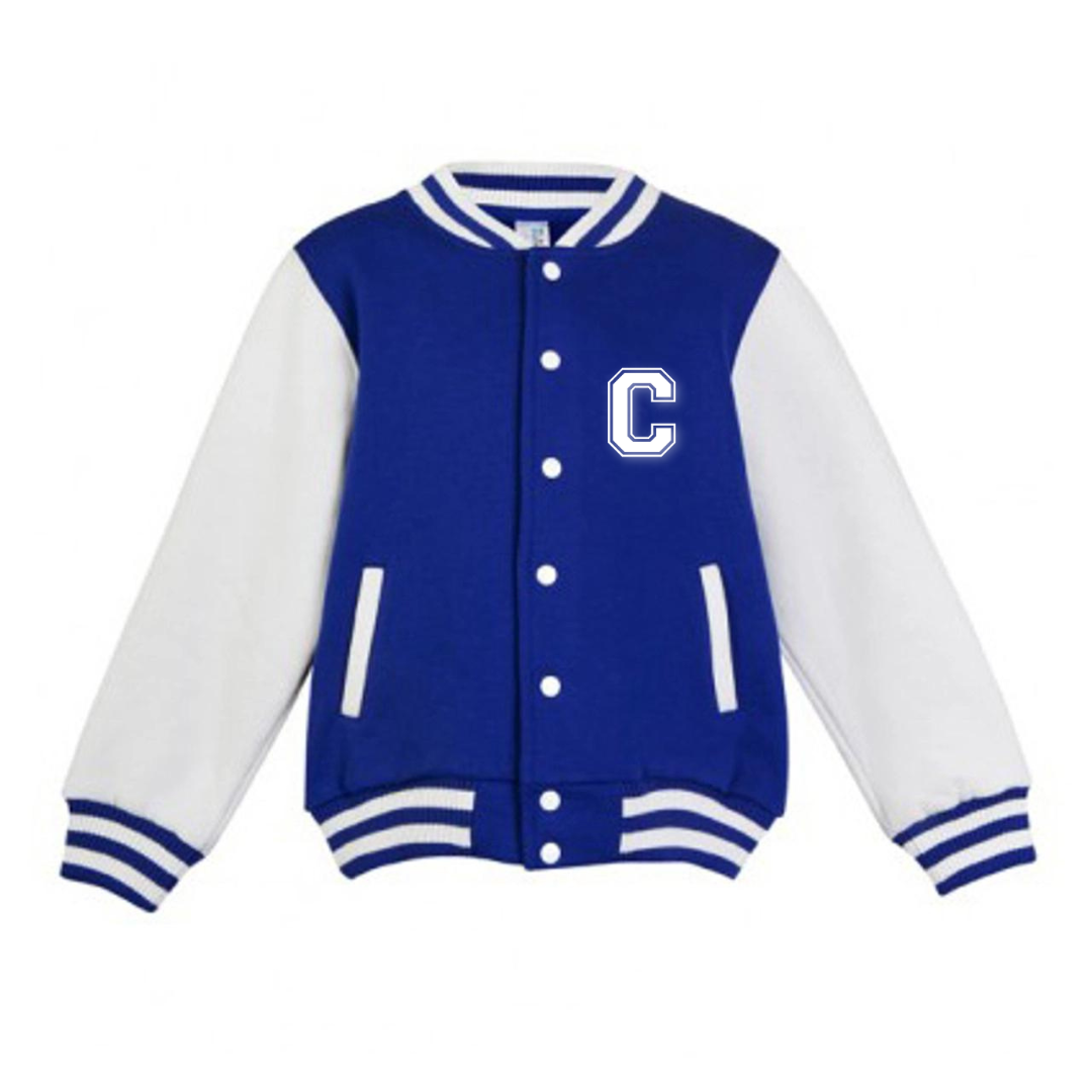 MLW By Design - Personalised Initial Varsity Jacket | Blue & White