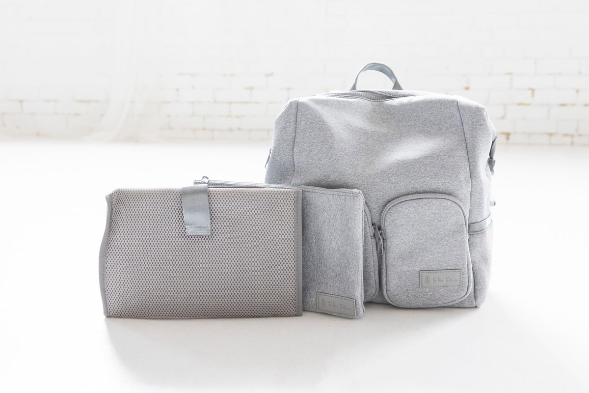 Timber Tinkers - Personalised Neoprene Nappy Bag | Grey