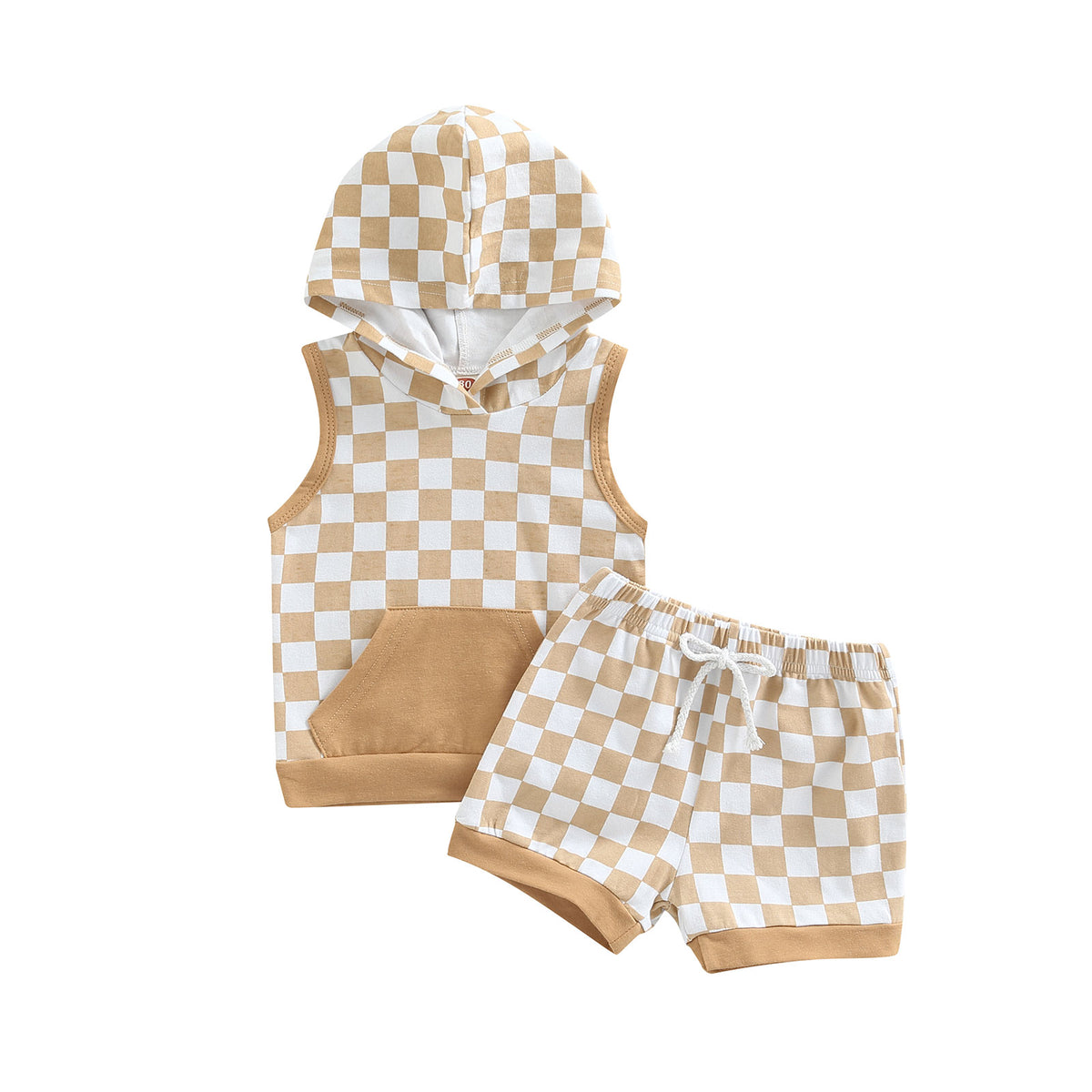 Checkers Hoodie Set | Sand