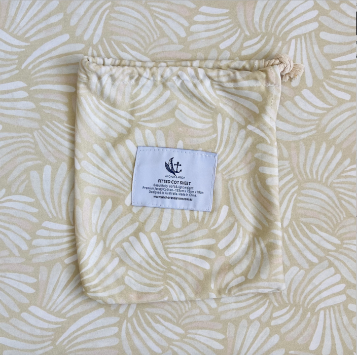 Anchor & Arrow - Cot Sheet | Sandy Shell