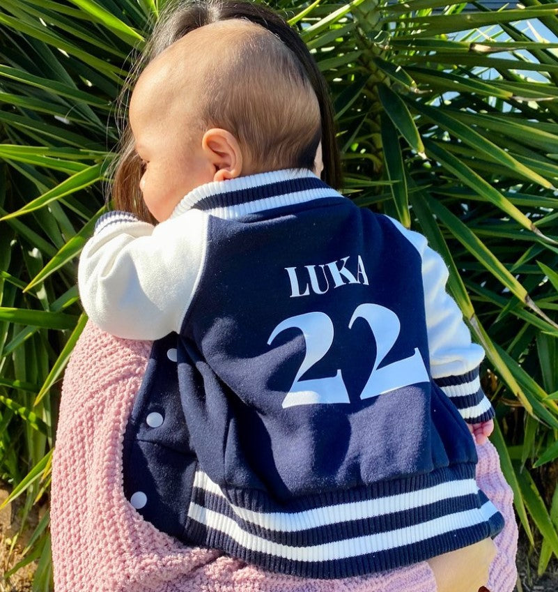 Personalised child's hot sale varsity jacket