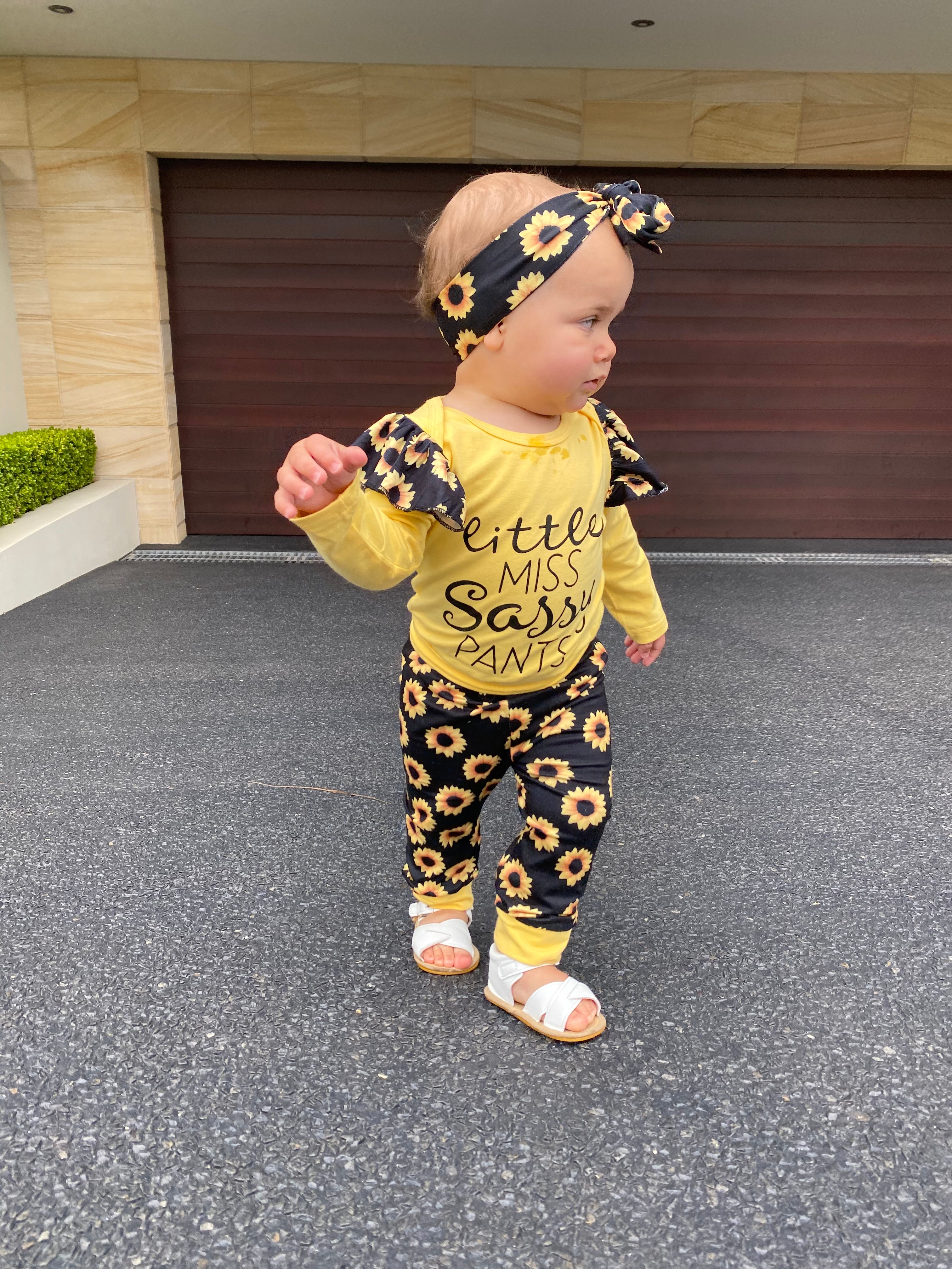 Little miss sassy sales pants baby outfit