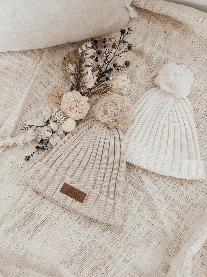 Little B's Nursery - Ribbed Beanie | Honey Milk