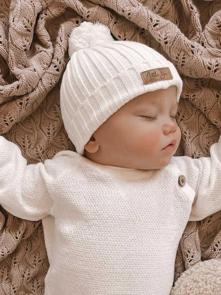 Little B's Nursery - Ribbed Beanie | Milk