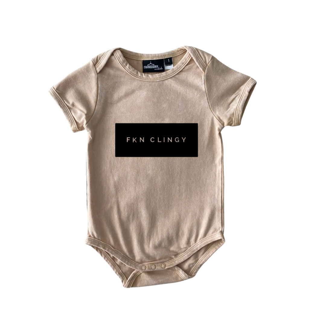 MLW By Design - FKN CLINGY™ Stonewash Bodysuit | Black or Sand