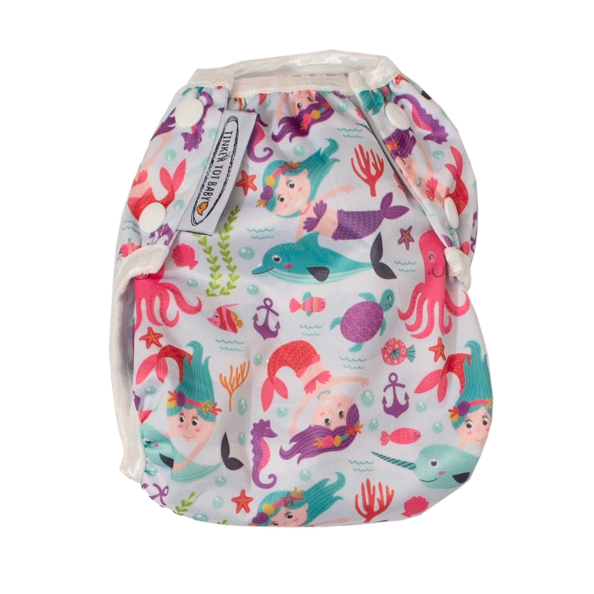 Tinker Tot Baby - Reusable Swim Nappy – Mermaids & Sea Creatures