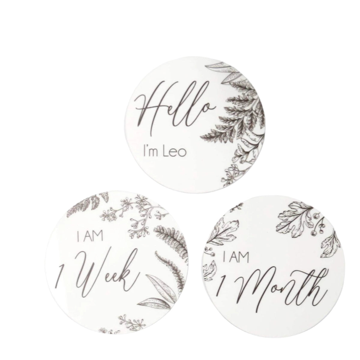 CMC GOLD - Personalised Foliage Milestone Cards (set of 14)